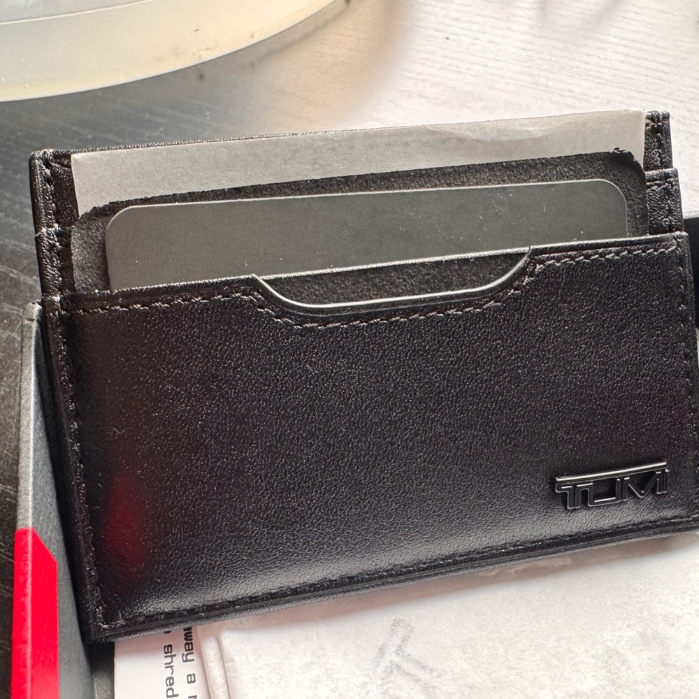 Tumi Black Leather Card Holder